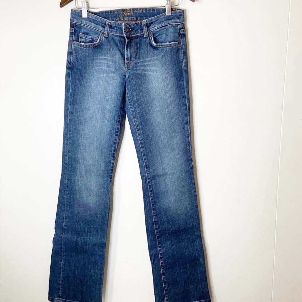 Zara Dark Wash Straight Leg Jeans Classic Casual Everyday Denim Size 6